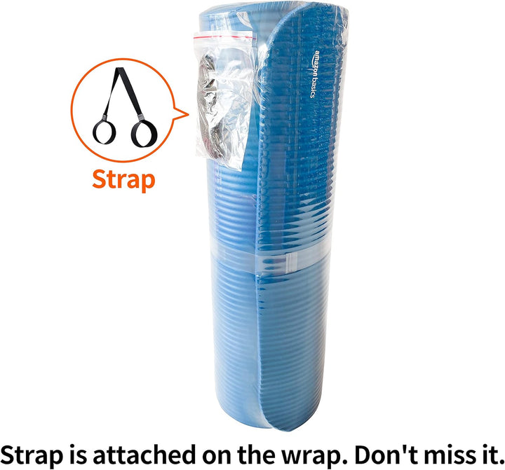 Amazon Basics 1/2 Inch Extra Thick Exercise Yoga Mat with Carrying Strap