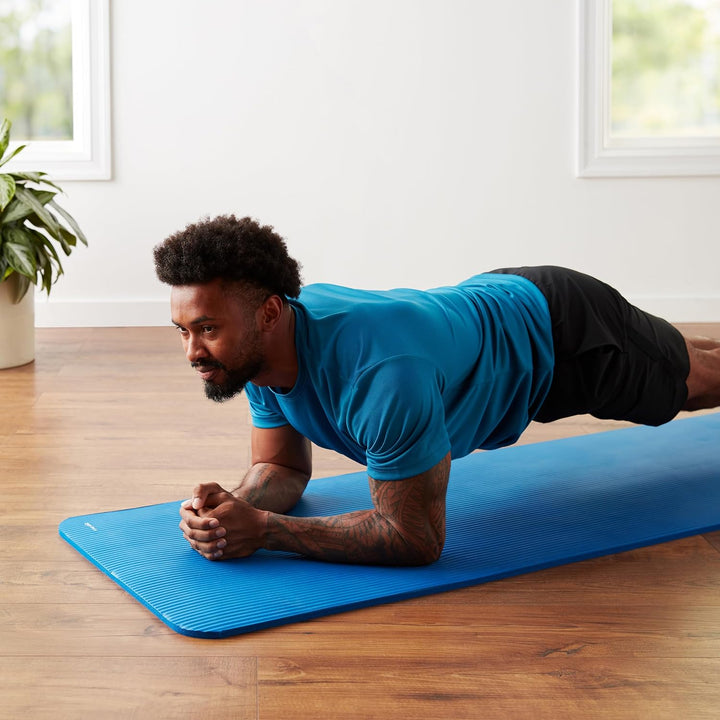 Amazon Basics 1/2 Inch Extra Thick Exercise Yoga Mat with Carrying Strap